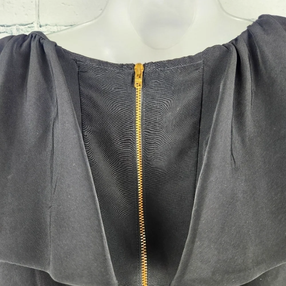 H&M Size 6 Black Flutter Sleeve Romper